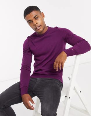 purple tommy hilfiger jumper