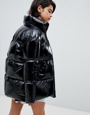 tommy icons puffer jacket black