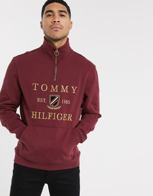 tommy hilfiger maroon hoodie