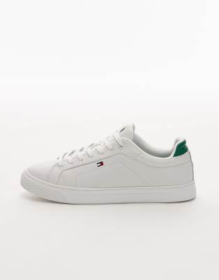 Tommy Hilfiger Icon Leather Court Sneakers In White