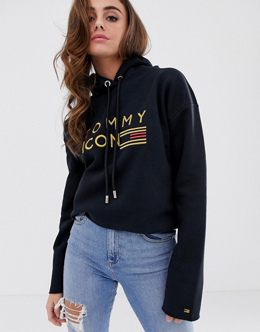 Tommy Hilfiger Icon logo cropped hoodie