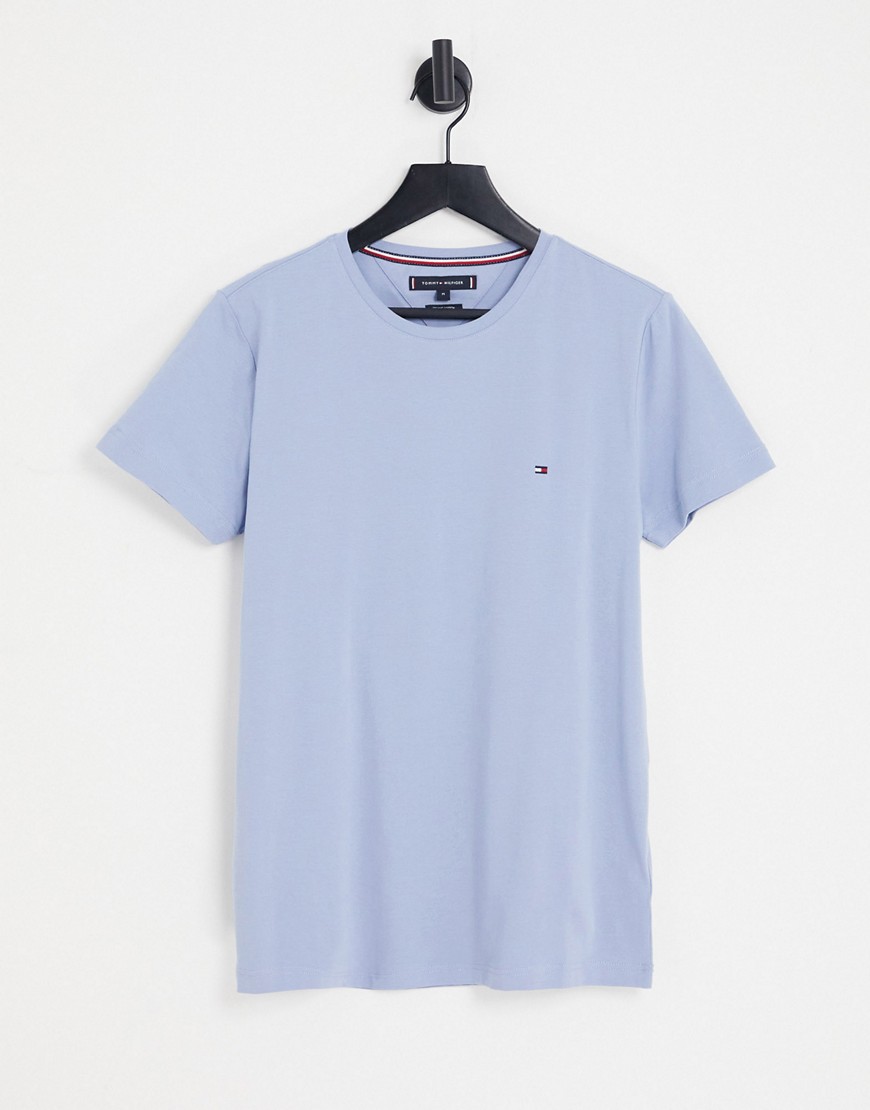 Tommy Hilfiger icon logo slim fit T-shirt in light blue