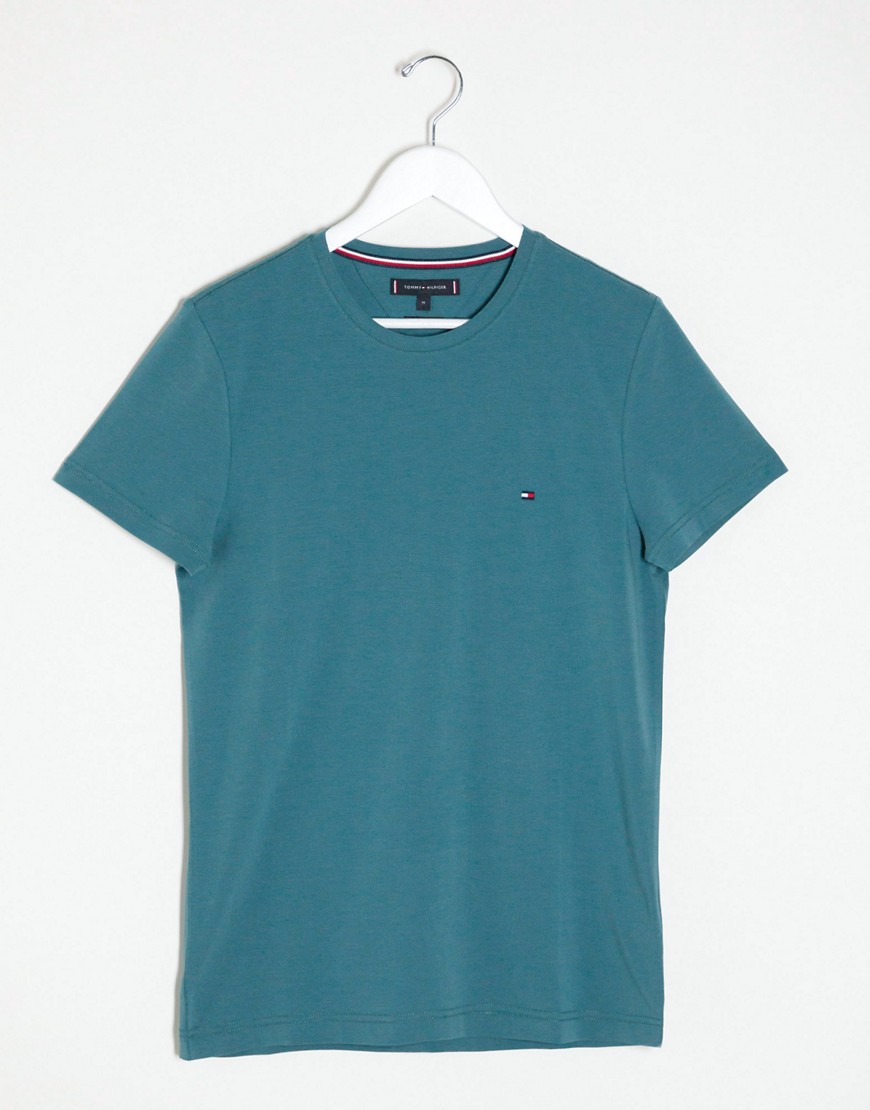 Tommy Hilfiger icon logo stretch slim fit t-shirt in green