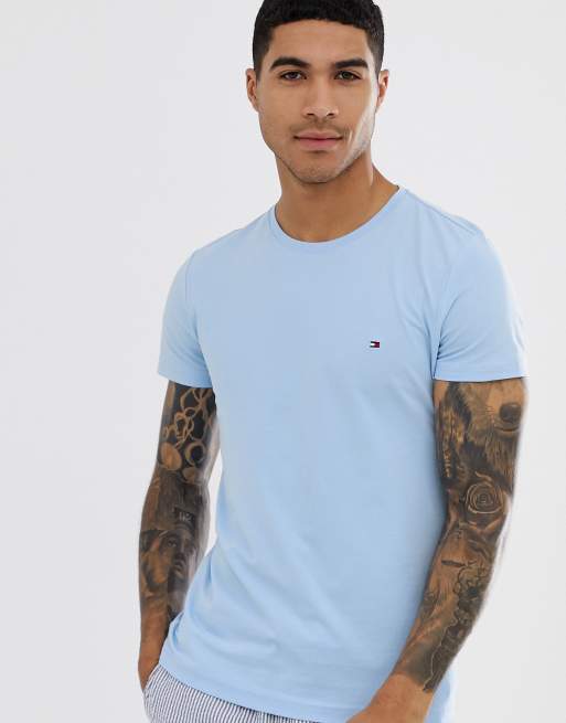 Light blue tommy hilfiger hot sale shirt