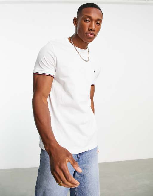 Tommy hilfiger plain white deals t shirt