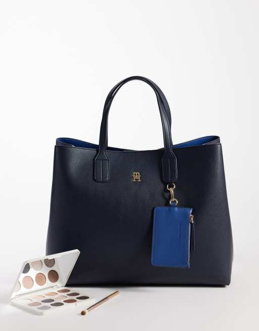 Tommy Hilfiger Icon satchel with card holder in navy, 3 of 4