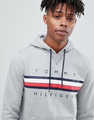 tommy hilfiger stripe logo sweatshirt