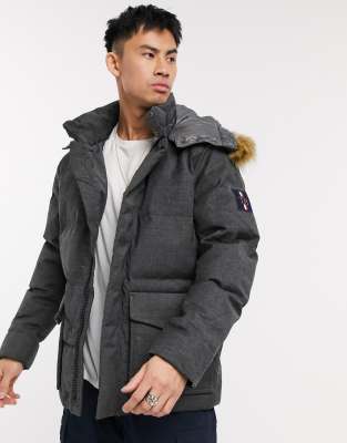 tommy hilfiger puffer jacket grey