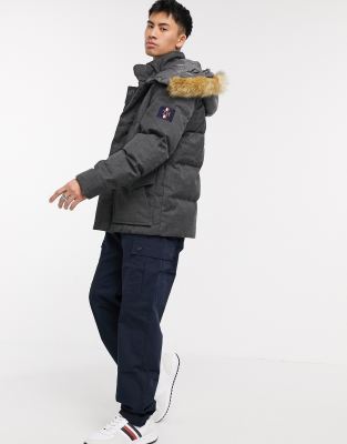 tommy hilfiger puffer jacket long