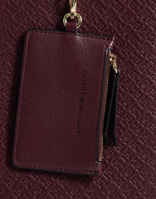 Tommy Hilfiger Icon tote bag in burgundy, 3 of 4