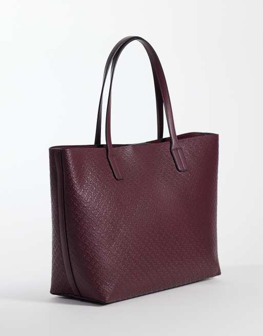 Tommy Hilfiger Icon tote bag in burgundy, 4 of 4