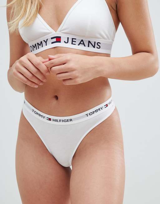 Tommy Hilfiger – Iconic – Białe thongi
