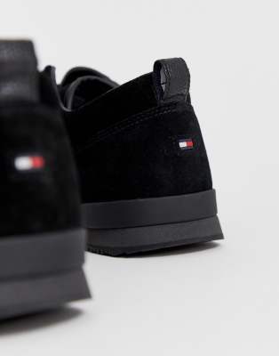 tommy hilfiger iconic leather trainers black