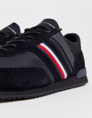 tommy hilfiger corporate leather mix sneaker