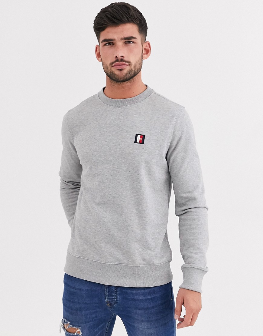 Tommy Hilfiger iconic mini badge sweatshirt-Grey