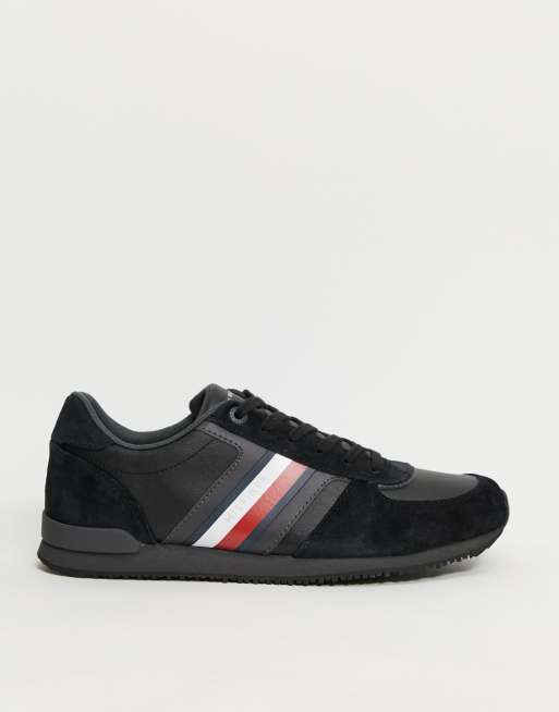 tommy hilfiger black trainers ladies