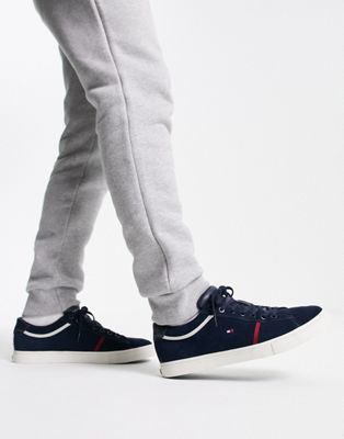 Tommy Hilfiger iconic suede varsity trainer in navy