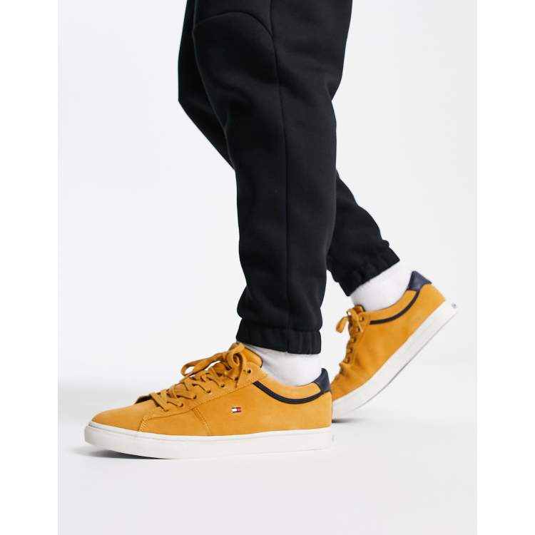 Tommy Hilfiger iconic suede varsity trainer in tan ASOS