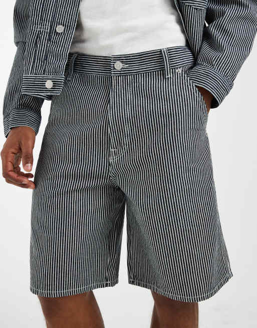 Tommy Hilfiger indigo stripe denim shorts in navy (part of a set), 2 of 5