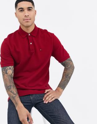 red tommy hilfiger polo