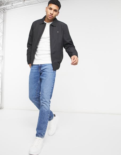 在庫有 トミー ヒルフィガー メンズ ジャケット ブルゾン アウター Tommy Hilfiger Ivy Icon Logo Recycled Cotton Harrington Jacket In Black Black クライマックスセール再値下げ Www Aquapark Mk