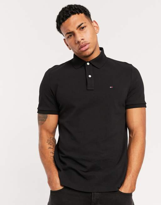 Tommy hilfiger black store collar shirts