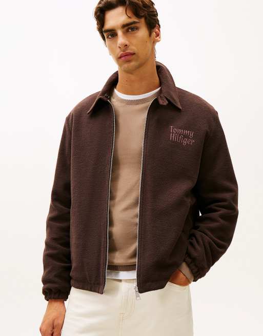 Tommy Hilfiger - Ivy - Veste teddy décontractée réversible - Marron foncé