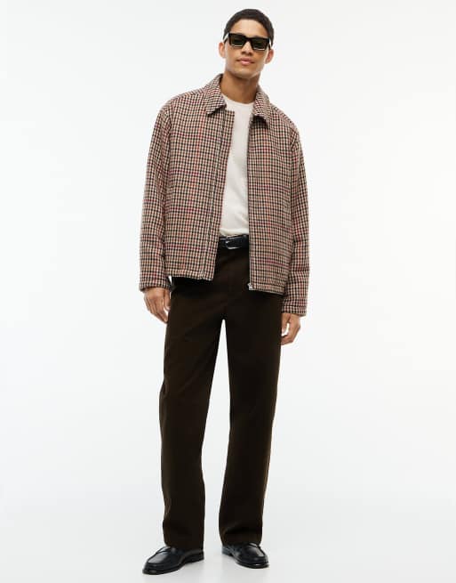 Tommy Hilfiger Jacke aus reiner Wolle mit Karomuster in Beige, 2 von 7