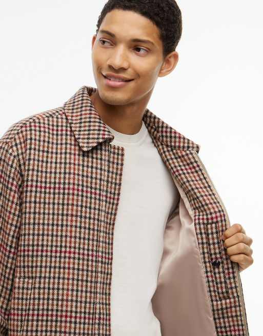 Tommy Hilfiger Jacke aus reiner Wolle mit Karomuster in Beige, 3 von 7