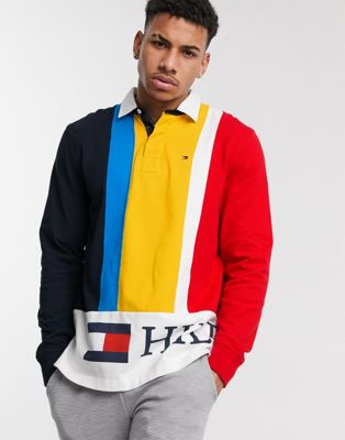 tommy hilfiger long sleeve rugby polo