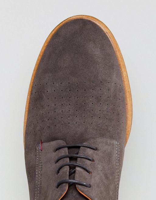 Tommy Hilfiger Jacob Suede Derby Shoes in Dark Gray