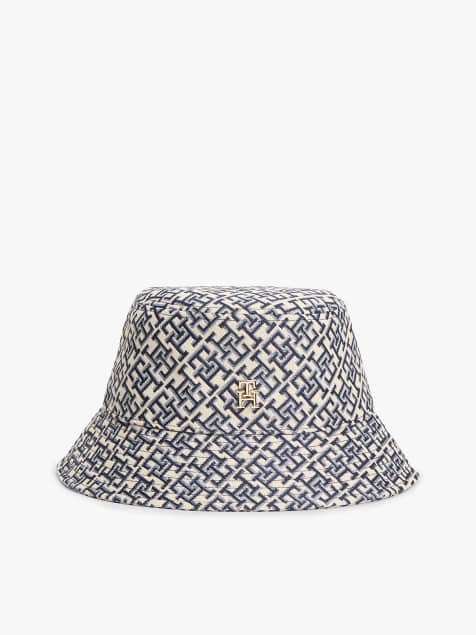 Tommy Hilfiger – Jacquard-Anglerhut in Dunkelblau mit TH-Monogramm - view 1