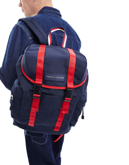 Tommy hilfiger backpack red blue white sale