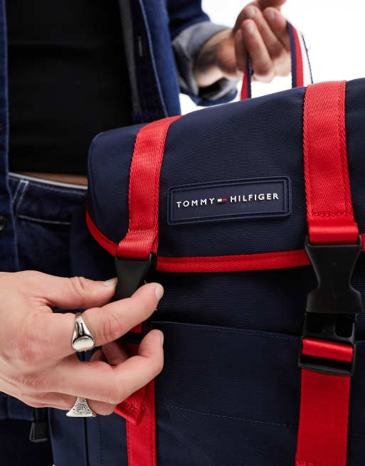 Tommy hilfiger red white and hot sale blue backpack