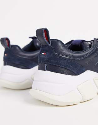 tommy hilfiger chunky leather trainers