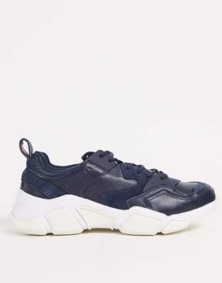 tommy hilfiger chunky leather trainers