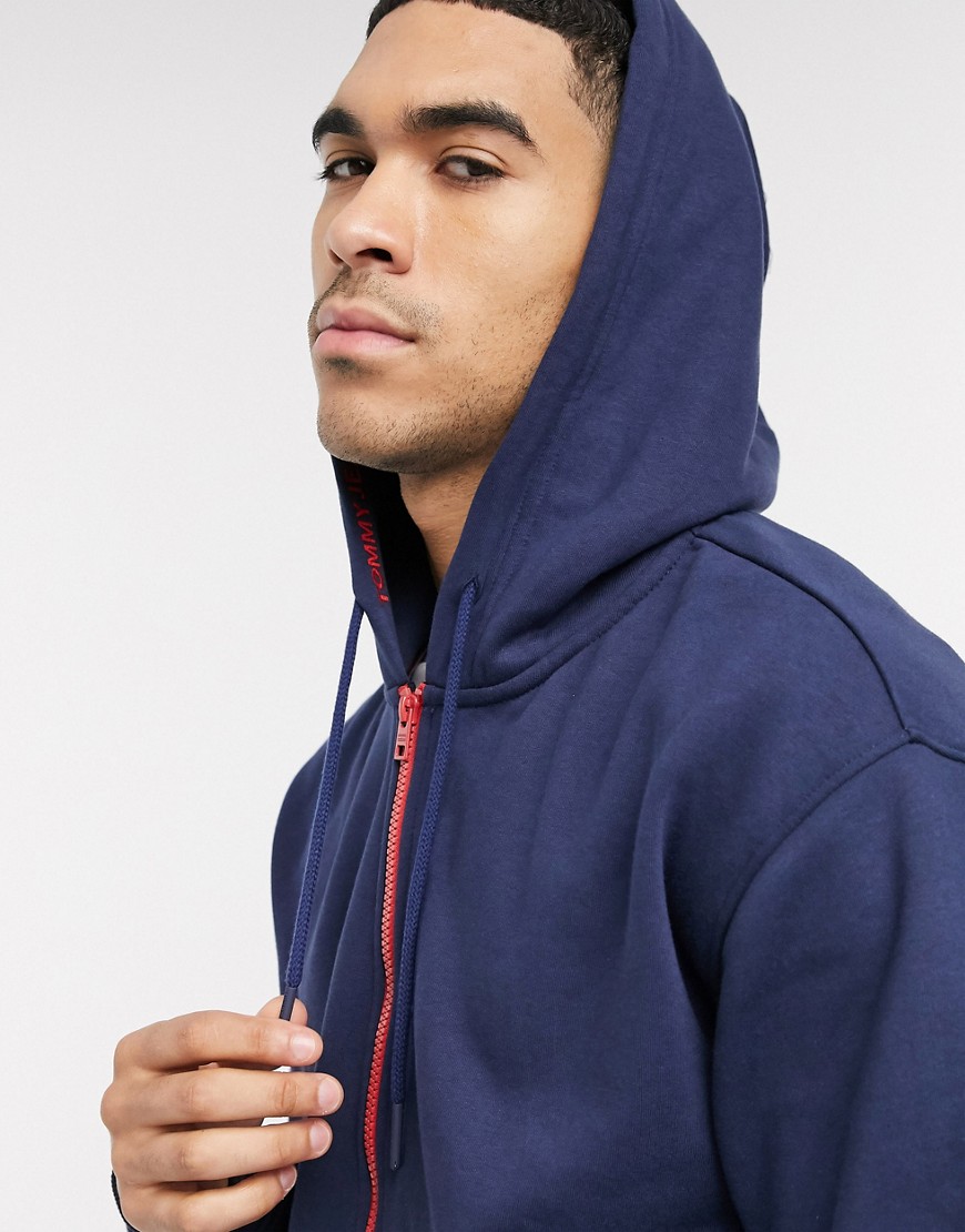 Tommy Jeans - Tommy hilfiger jeans contrast zip thru hoody-navy