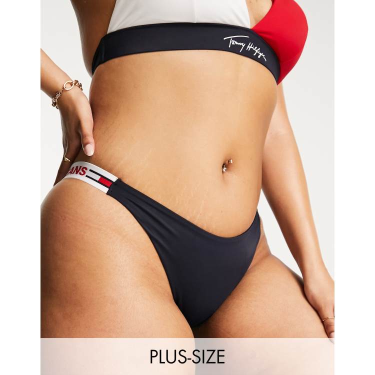 Tommy Hilfiger Jeans Curve bikini bottom red | ASOS