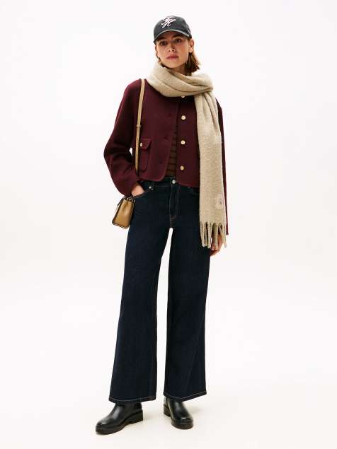 Tommy Hilfiger – Jeans in Dunkelblau im 70er-Style mit hohem Bund und weitem Bein - view 1