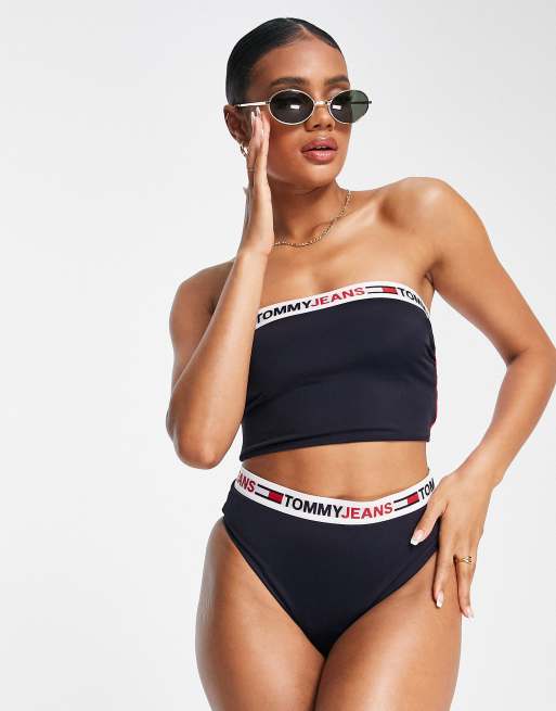 Tommy Hilfiger Women's Striped Bandeau Bikini Bra Top – COUTUREPOINT