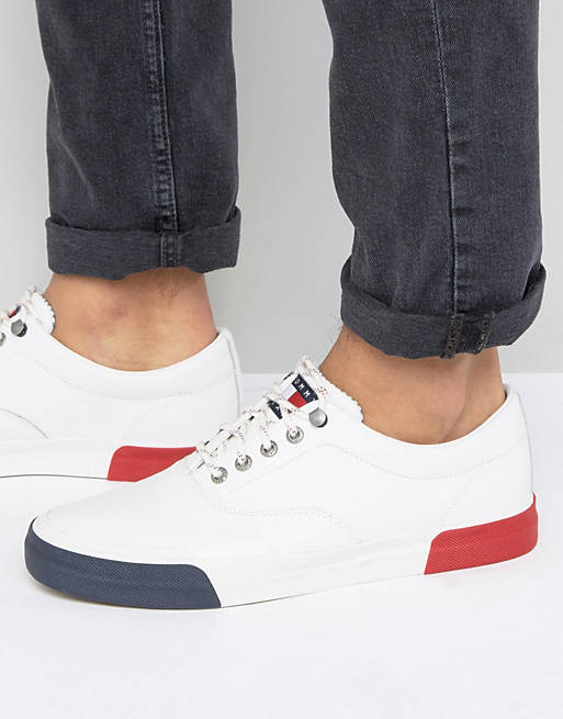 petroleum education Terminology Tommy Hilfiger Jeans Yarmouth Sneakers Leather in White | ASOS