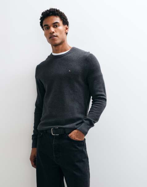 Tommy Hilfiger jersey con bandera en gris oscuro - view 1