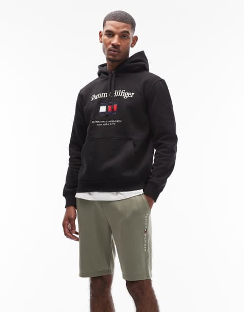 Tommy Hilfiger - Jersey short in saliegroen - view 1