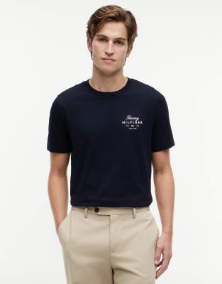 Jersey-T-Shirt in Hellblau mit Rundhalsausschnitt und Logo Blau XL