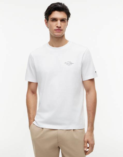 Tommy Hilfiger – Jersey-T-Shirt in Weiß mit Logo auf der Rückseite - view 1