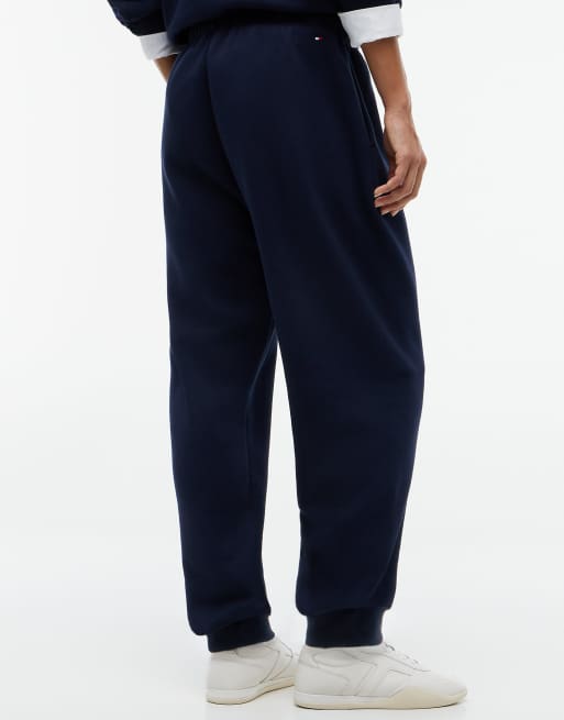 Tommy Hilfiger jogging à logo varsity floqué à bas resserrés bleu foncé, 4 de 6