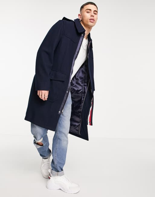 Tommy hilfiger wool coat hot sale mens