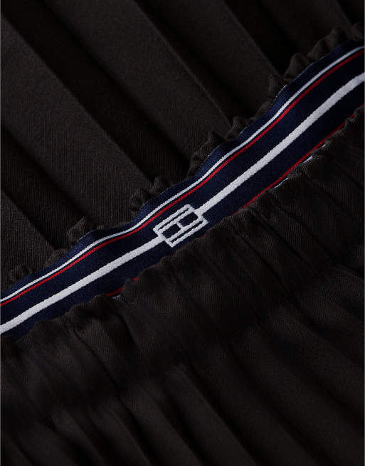 Tommy Hilfiger jupe midi plissée en sergé chocolat, 6 de 6
