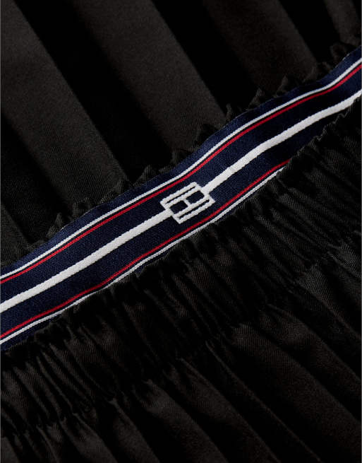 Tommy Hilfiger jupe midi plissée en sergé noire, 7 de 7
