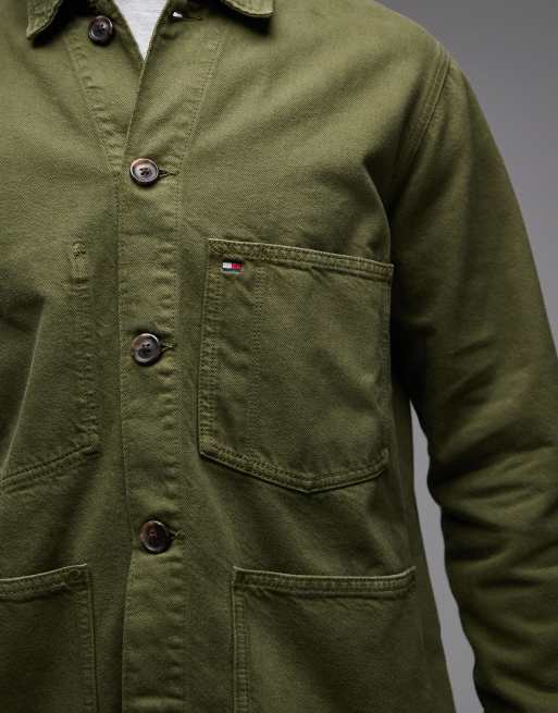Tommy Hilfiger - Kakifarvet chore-jakke, 4 af 5